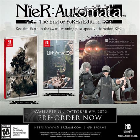 NieR Automata Switch Release Date Physical Edition The Mako Reactor