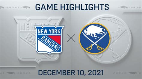 NHL Highlights Rangers Vs Sabres Dec 10 2021 YouTube