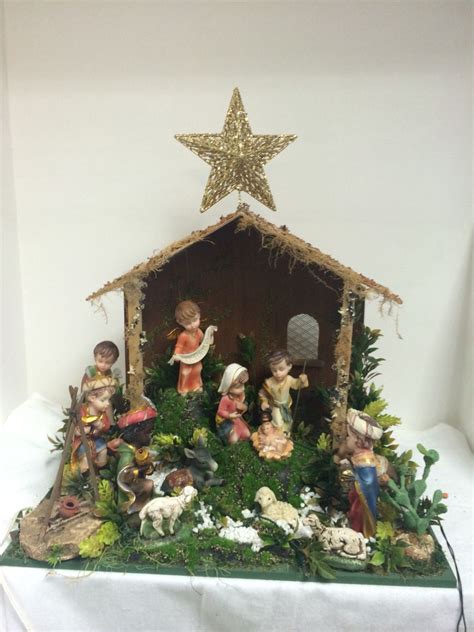 Pesebre Con figura de niños Christmas Nativity Set Christmas Diy