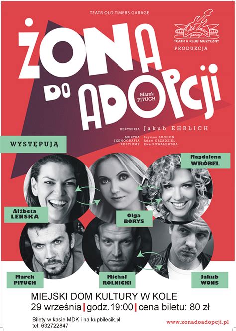 Zapraszamy na spektakl pt Żona do adopcji Miejski Dom Kultury w Kole