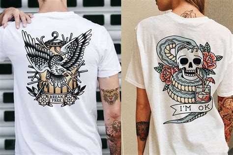 I Designed Some T Shirts Inspired By Oldschool Traditional Tattoos