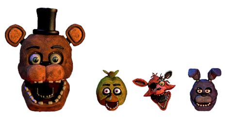 Transparent Fnaf Head Renders By Dahooplerzman On Deviantart