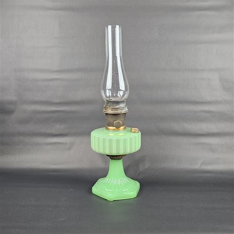 Aladdin Green Jadeite Glass Kerosene Oil Lamp Mantle Lamp Etsy