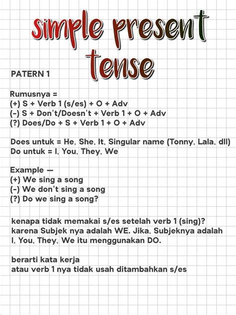 Simple Present Tense English Notes Artofit