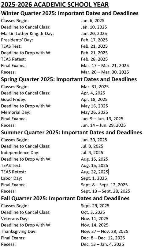 Purdue Global Academic Calendar