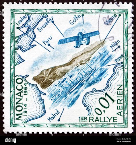 Monaco Circa A Stamp Printed In Monaco Shows Design From