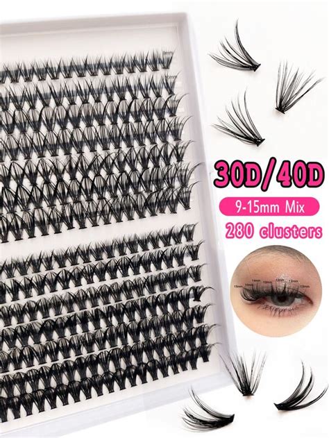 False Eyelashes 280pcs 30d 40d Mix Individual Lashes Lash Clusters 40d