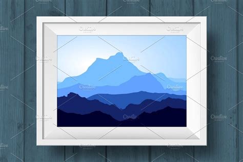 Huge Blue Mountains Vector Set Sponsored Includessetvector