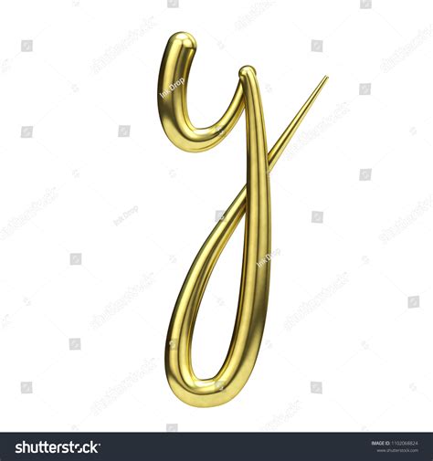 Letter Y Gold Handwritten Script Font Stock Illustration 1102068824 Shutterstock