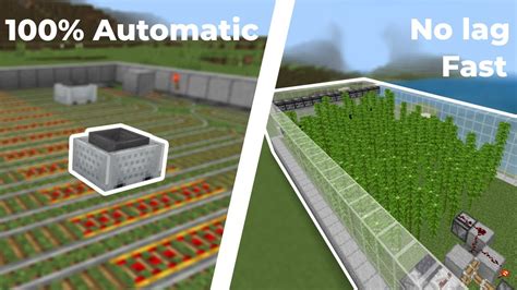 Fully Automatic Bamboo Farm No Lag 117 Minecraft Bedrock Youtube