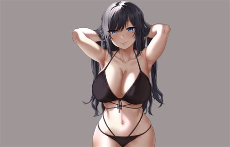 Обои girl sexy Anime boobs breasts cute bikini oppai на телефон и рабочий стол раздел