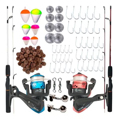 Kit De Pesca Completo Suporta Kg Vara Molinete E Itens