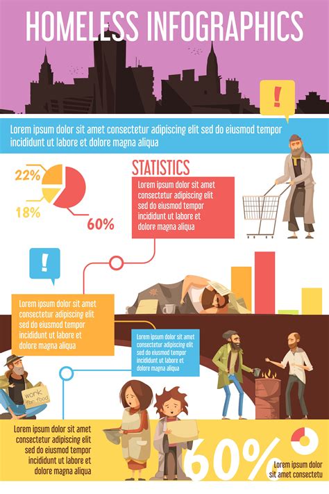 Homeless People Infographics 482488 Vector Art at Vecteezy