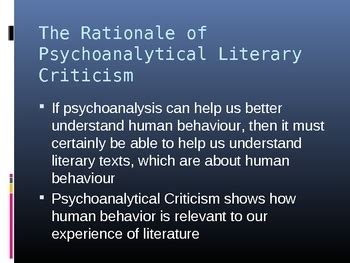 Psychoanalytic Literary Theory and Criticism Presentation by Green Tree Studios