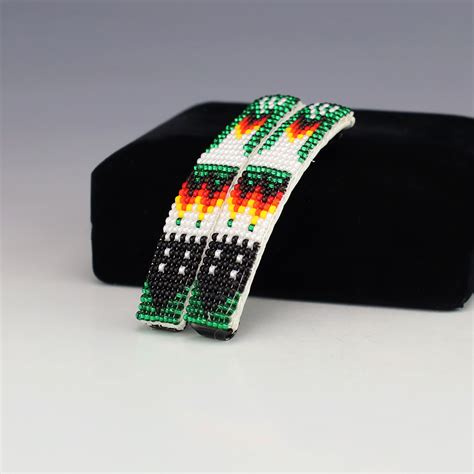 Native American Navajo Beaded Barrettes By Judy Wilson The Crow And