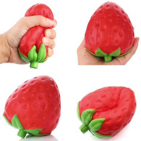 High Quality Squeeze Stretch Squishy Strawberry Fruit Scented Slow