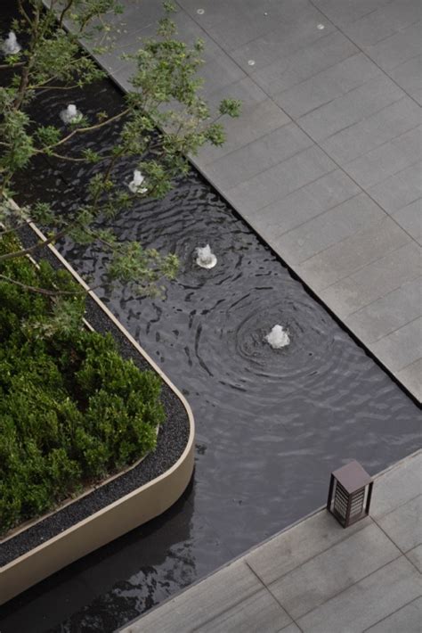 Modern Water Feature Water Architecture Mid Century Exterior Bar