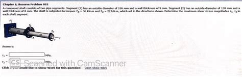 Solved Chapter Reserve Problem A Compound Shaft Chegg