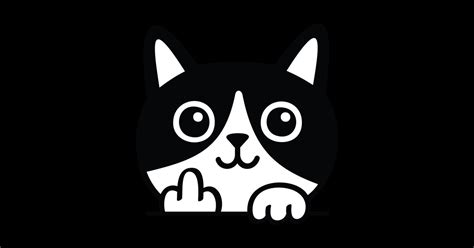 FUCK YOU CAT Cat Sticker TeePublic