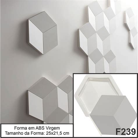 Forma D Abs Mm Virgem Gesso Cimenticio D F Sextavada