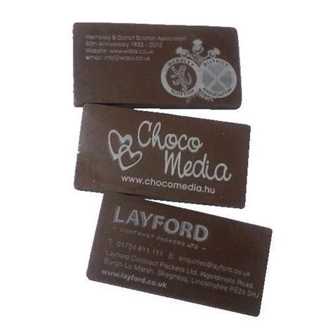 Promotional Chocolate Business Cards Exhibition And Corporate Ts