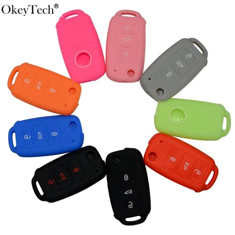 Okeytech High Quality Silica Gel Fob Key Case Holder For Volkswagen Vw