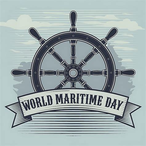 World Maritime Day Poster Vector Image Illustration Premium Ai