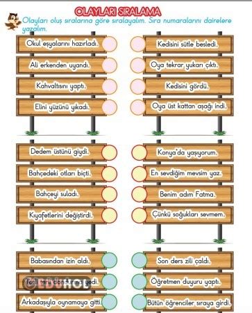 Olayları Sıralama Eduhol Etkinlik İndir Oyun Oyna Test Çöz Video İzle