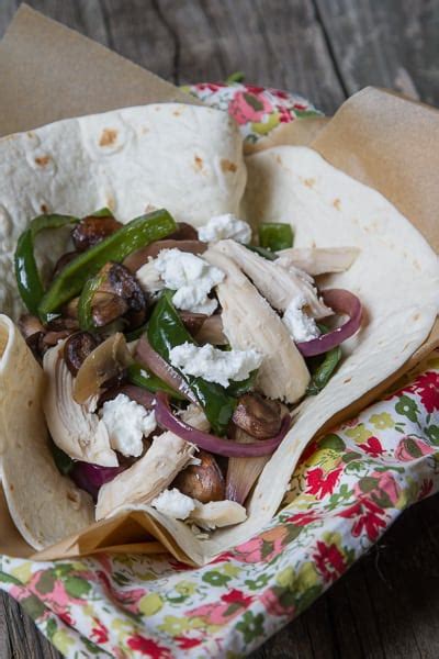 Mushroom And Poblano Tacos With Creamy Goat Cheese