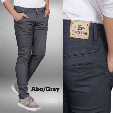 Jual Celana Chino Chinos Panjang Pria Bahan Melar Kerja Cowo Santai