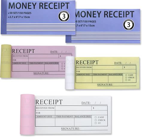 Amazon Money Receipt Pack X Inch Pocket Size Carbonless