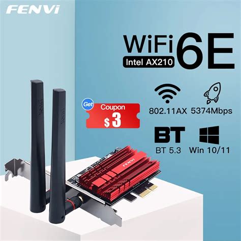 Fvi Adaptador Inal Mbrico WiFi 6E Dispositivo De 5374Mbps 802 11AX