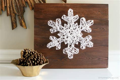 DIY Snowflake String Art + 18 Easy to Build Christmas Projects - Erin Spain