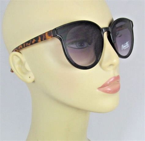 Nanette Lepore Cat Eye Sunglasses Black Rims Translucent Ts Arms Nn407