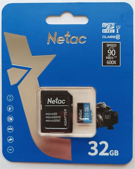 Netac P500 Standard 32GB MicroSDHC Card Class 10, 90MB/s