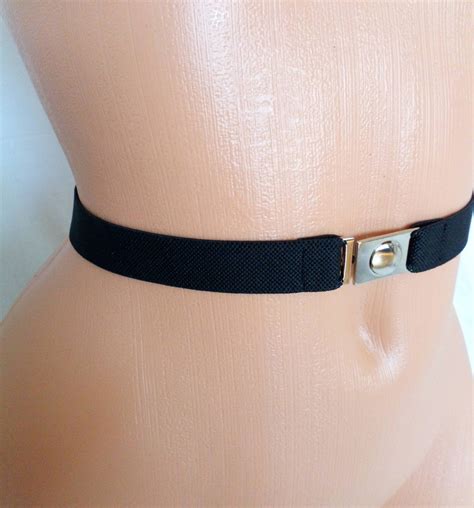 Black Elastic Belt Elastic Waist Belt Woman Waist Belt Cinched Etsy