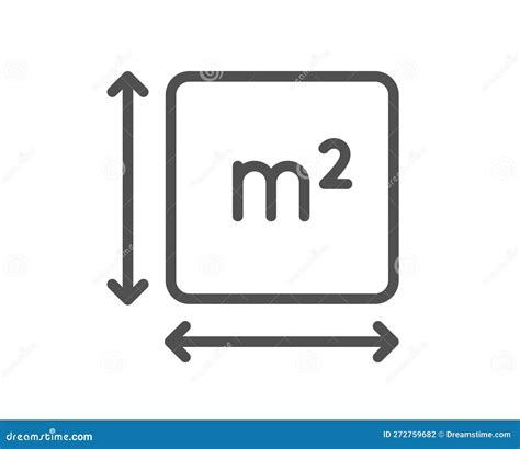 Square Area Line Icon. Room Dimension Sign. Vector Stock Vector ...