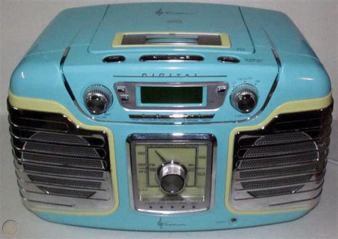 Emerson Ret Tq Retro Am Fm Radio Cd Player Vintage S Turquoise