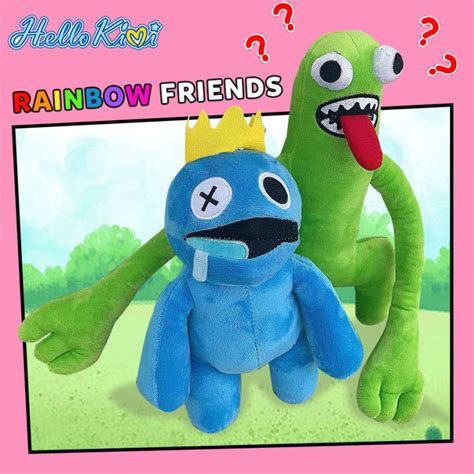 Hellokimi Cartoon Rainbow Friends Plush Blue Rainbow Friends Plush