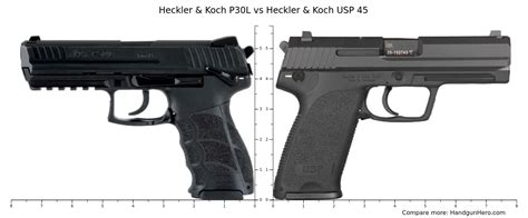 Heckler Koch P30L Vs Heckler Koch USP 45 Size Comparison Handgun Hero