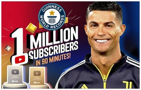 Cristiano Ronaldo Breaks Guinness World Record For Fastest Youtube