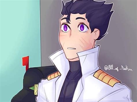 An Anime Character With Purple Eyes Wearing A White Coat And Black Tie