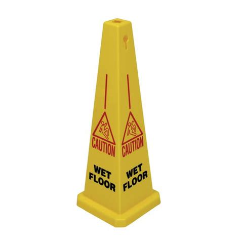 Cone Safety Yellow 35 High Message Wet Floor Cone System