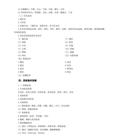 2022年中医助理执业医师实践技能考试大纲！