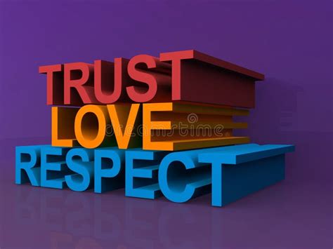 Trust Love Respect Stock Photo Image