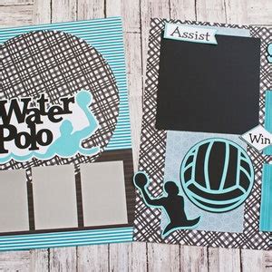 Pick Your Colors Custom Made Water Polo Scrapbook Page Set Etsy