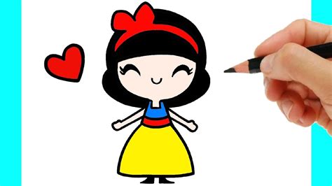 How To Draw Snow White Step By Step Drawings To Draw Easy Kawaii Princesses