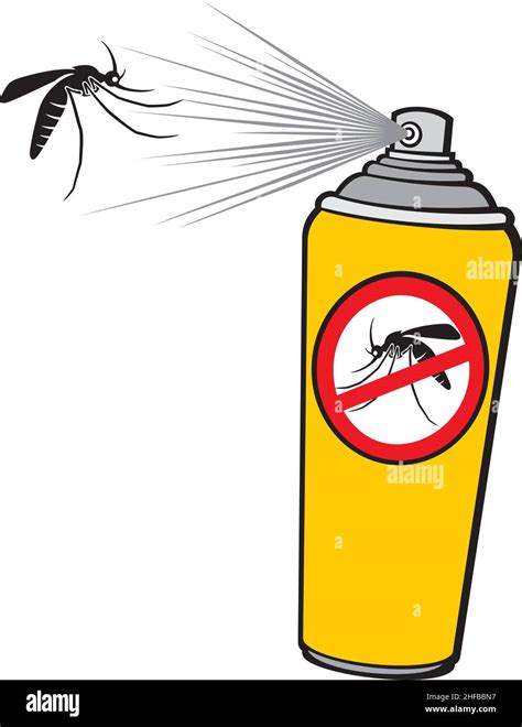 Anti Mosquito Spray Repellent Can Vector Illustration Stock Vector