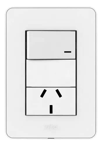 Llave De Luz Armada Punto Y Toma Jeluz Mito Color Blanco Corriente