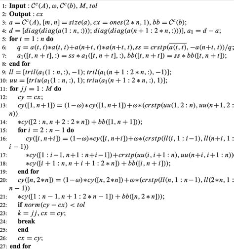 Structure Preserving Algorithm For Successive Over Relaxation Iteration